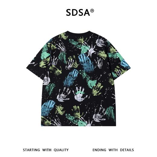 SDSA男装2026新款高贵轻奢潮牌手掌印涂鸦圆领短袖T恤百搭休闲潮 商品图4