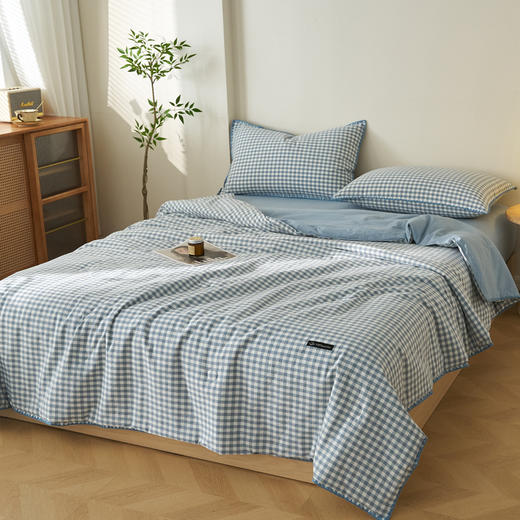 恒源祥 2026新款无印风色织全棉贝壳绣棉花夏被空调被/床单/枕套  透气舒适 多规格可选 商品图6