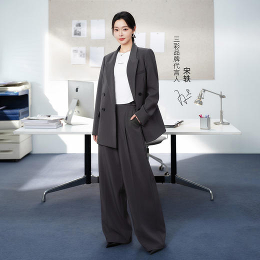 【瘦瘦T】三彩2026夏季新款字母印花T恤修身短款圆领短袖上衣M 商品图1