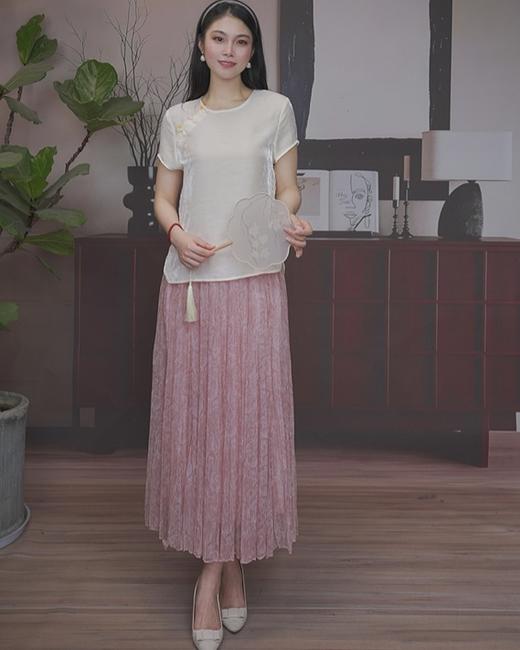 司歌国风穿搭真丝上衣T93G8072 商品图1