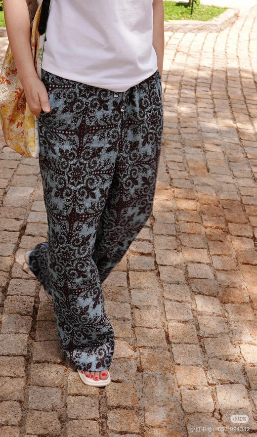 亚麻波西米亚风阔腿裤 商品图3