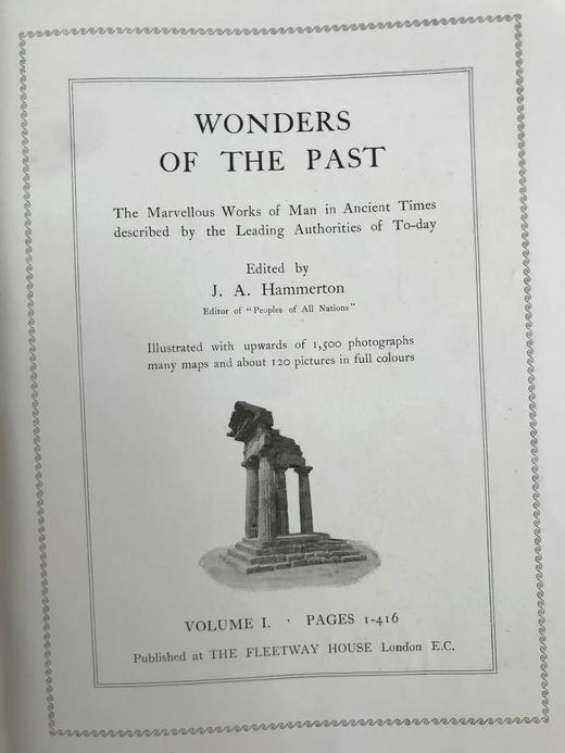 约20世纪早期 哈默顿《往昔的奇迹》（全3卷） 1500余幅插图（约120幅彩色） 漆布精装16开 商品图3
