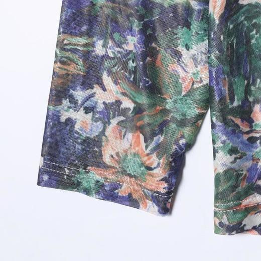 SDSA男装2026新款高贵轻奢小众撞色满印花卉圆领长袖T恤百搭休闲 商品图2