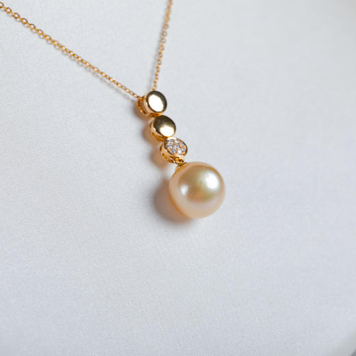 ⁶孤品：【南洋金珍珠】18K金钻石吊坠，11.16MM，编号DZS19，送银链，出证书，48小时鉴赏期——SS06-CR-YMZZ【HOT】 商品图1