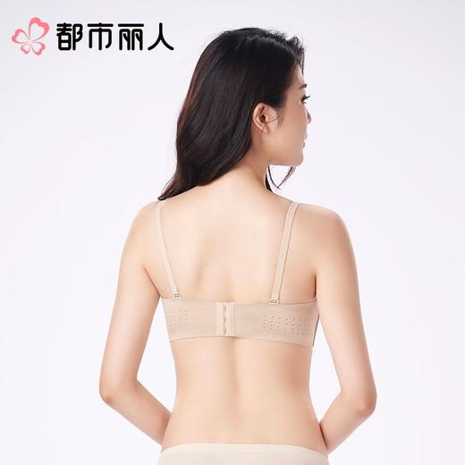 都市丽人内衣红品内衣薄文胸泳布内衣1/2杯内衣软尺码内衣三排四扣树脂胶圈LBC5B301 商品图3
