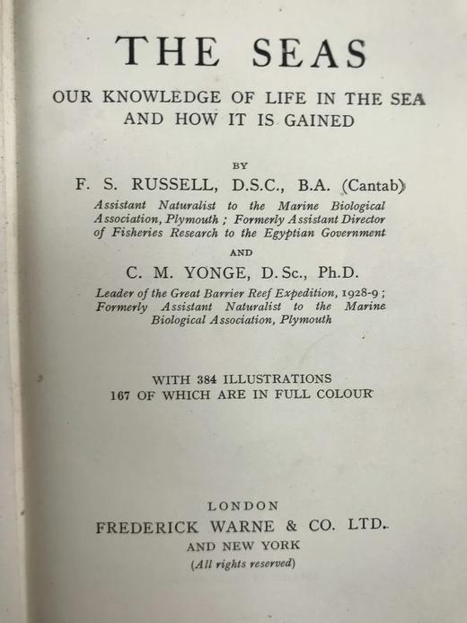 1928年 海洋生物图鉴 384幅插图（167幅彩色） 精装64开 商品图3