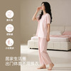 【带杯垫】熳洁儿 莫代尔棉女士家居服短袖长裤套装简约时尚26263206 商品缩略图6