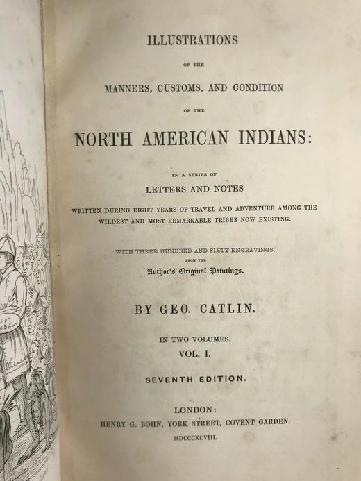 1848年 北美印第安人的礼仪、风俗和状况（全2卷） 360幅版画插图 真皮精装16开 商品图3