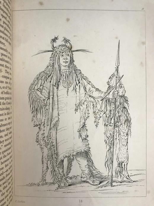 1848年 北美印第安人的礼仪、风俗和状况（全2卷） 360幅版画插图 真皮精装16开 商品图12