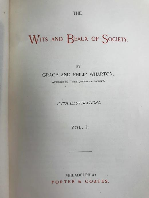 约19世纪后期 沃顿《社交界的才子俊男》（全2卷） 20幅版画肖像插图 真皮精装32开 商品图3