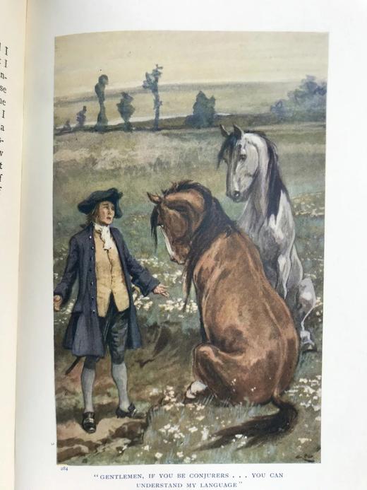 约20世纪早期 格列佛游记 Gordon Browne 百余幅插图（8幅彩色） 漆布精装32开 商品图12