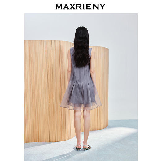 【商场同款-小雏菊系列】MAXRIENY复古文艺蕾丝花边网纱连衣裙(货号:MC86DR032) 商品图3