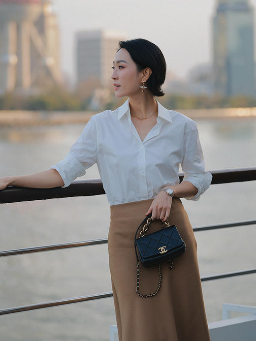 0401上新｜｜"经典回归"进口匹马棉 朗讯白 微廓形简约衬衫 商品图1