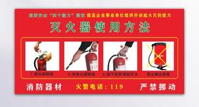 【MMK】灭火器使用方法30*15cmPP背胶