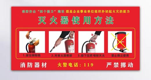 【MMK】灭火器使用方法30*15cmPP背胶 商品图0