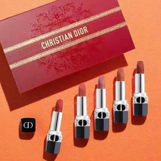 【香港免税店🇭🇰·送礼袋】DIOR迪奥龙年新春限定烈焰蓝金口红五件套1.5g*5只礼盒装「#999丝绒+#720丝绒+#777丝绒+#772丝绒+#840丝绒」·香港直邮 商品图2