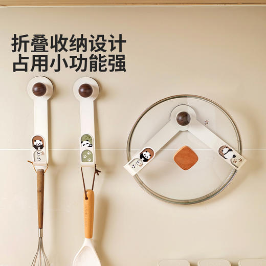 摩登主妇锅盖架子壁挂免打孔304不锈钢厨房收纳置物架菜板放置器 商品图4