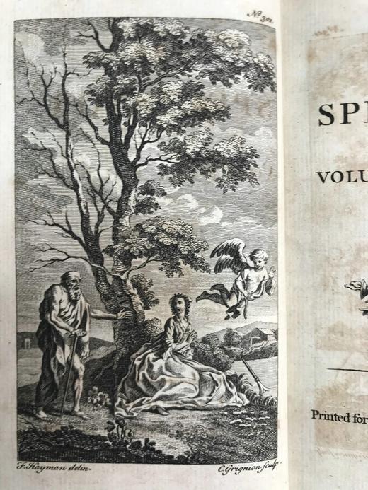 约18世纪 《旁观者报》文集（全8卷） 8幅插图 真皮精装36开 商品图6