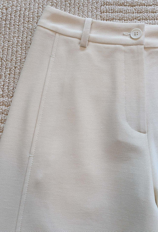 330-5自留 小禾渠道圆正 侧缝前移 丝棉麻 斜纹针织布 柔滑垂坠 巨好穿直筒裤 可穿薄底鞋 商品图13