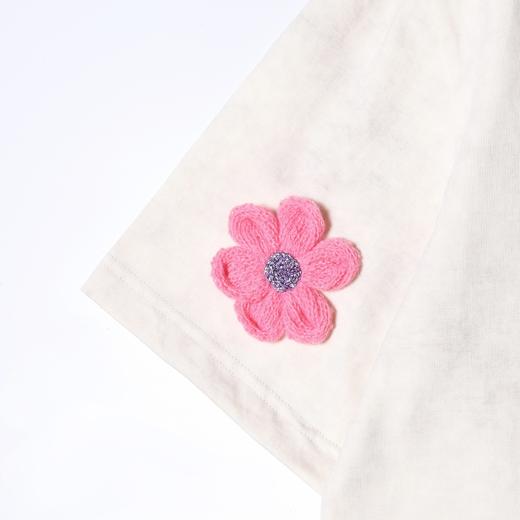 SDSA男装2026新款轻奢潮牌彩色立体花朵装饰设计圆领短袖T恤百搭 商品图2