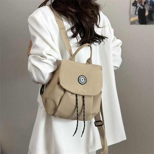 【防水面料！韩式百搭】春季新款2026防水布女士双肩包ins超火百搭大学生儿童出游包。xa 商品图3