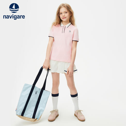 【纳维凯尔】【120-165】Navigare意大利小帆船女童短袖POLO衫 商品图4
