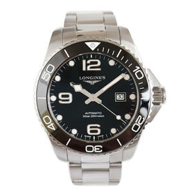 【95新】LONGINES 浪琴L3.782.4.56.6自动机械机芯日期显示43MM（男款）康卡斯系列精钢/陶质字圈160326NJS18