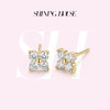 ShiningHouse[培育] 18k金钻石耳饰 刻面形人工真钻人造钻石K金耳钉简约钻石耳饰耳环悦己送礼臻选【此商品不支持7天无理由退货退款】预计3日发货 商品缩略图3