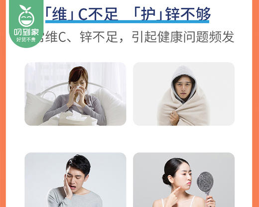 GNC健安喜锌维生素C咀嚼片（西柚味）/1瓶（1.2g*60片） 商品图1