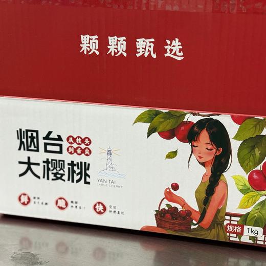 【山东美早大樱桃】烟台基地优质土壤+充足阳光+昼夜温差大，樱桃成熟度好，光泽感强，果肉厚实多汁，酸甜平衡，樱桃风味浓郁，适合送礼。净重2斤/箱，基地直采直发，江浙沪皖顺丰包邮~ 商品图3