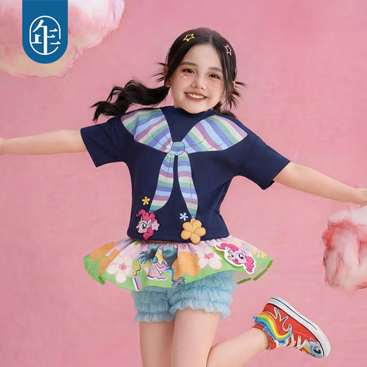 小马宝莉联名年衣童装短袖T恤儿童女童夏季新款公主可爱卡通上衣 商品图1