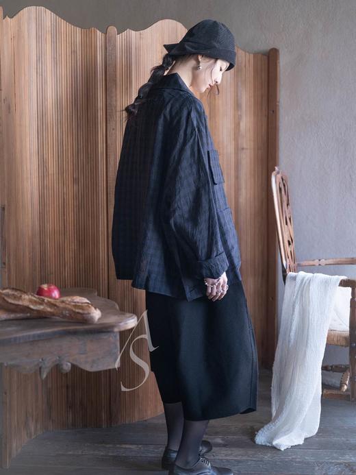 Boboutic 26SS 牛奶白/碳黑丝棉麻廓形裤 商品图7