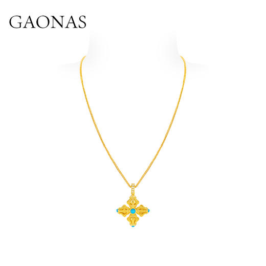 GAONAS  图腾迷恋 贵气老钱金色项链11936XGO 商品图2