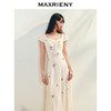 【商场同款】MAXRIENY法式宫廷抽绳连衣裙复古极简收腰长裙25夏款(货号:MC86DR022) 商品缩略图2