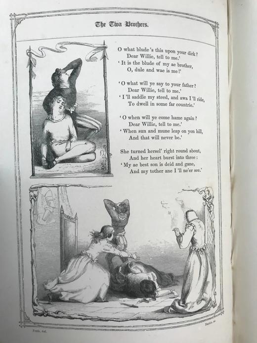 工坊特装本！1842年 英国民谣集 约百余幅版画插图 真皮精装16开 商品图12