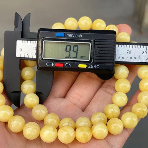 【青山特惠】9.9mm 精品原矿俄料 满蜜 蜜蜡项链 25.3克 m159 商品图7