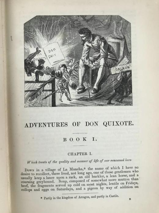 约19世纪后期  Charles Jarvis英译本 堂吉诃德 译自西班牙语原文 100幅插图 漆布精装大32开 商品图6
