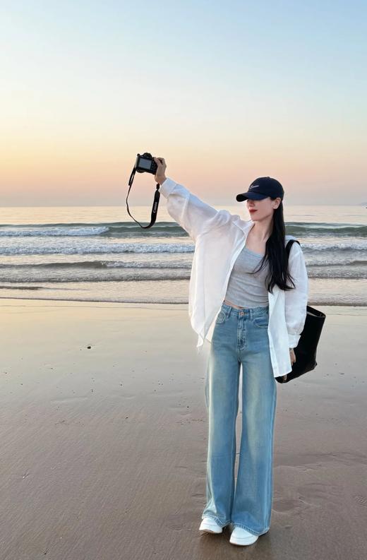 品牌直发特价ELLE厚底松糕纯皮小白鞋 商品图10