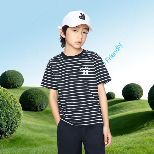 男女童圆领短袖针织衫夏季新款安奈儿童装EM621696 商品图3