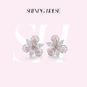 ShiningHouse[培育] 18k金钻石耳饰 梨形橄榄形1克拉钻人工真钻人造钻石K金耳钉时尚钻石耳饰耳环悦己送礼臻选【此商品不支持7天无理由退货退款】预计3日发货
