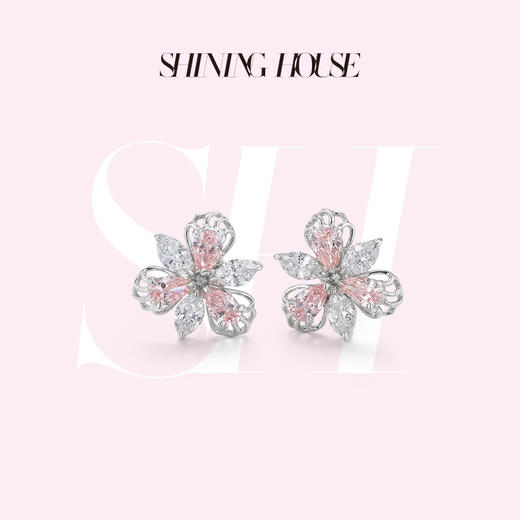 ShiningHouse[培育] 18k金钻石耳饰 梨形橄榄形1克拉钻人工真钻人造钻石K金耳钉时尚钻石耳饰耳环悦己送礼臻选【此商品不支持7天无理由退货退款】预计3日发货 商品图0