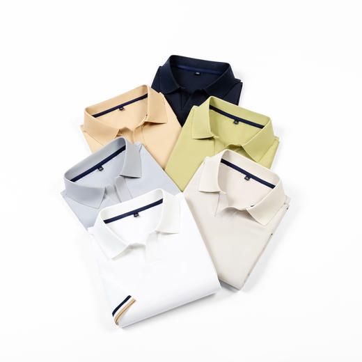 半身缘男装 夏季海鸥领老钱风抗紫外线防蚊短袖POLO衫PY45 商品图6