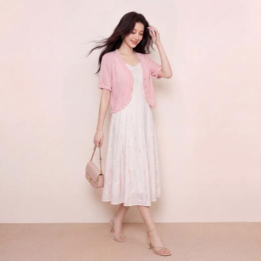 奢姿大码女装2026夏季波浪减龄绣花V领两件套胖妹妹时尚甜美套装9962994478AB 商品图0