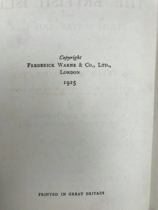1925年 不列颠群岛鱼类图鉴 278幅插图（128幅彩色） 精装64开 商品图4
