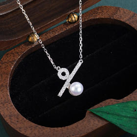 子佩集【百分之爱】银S925珍珠惜王妃套链项链【QJTL005】百分号2602