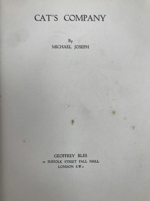 1930年 迈克尔·约瑟夫《猫咪的陪伴》 配大量手绘速写画 漆布精装16开 商品图3