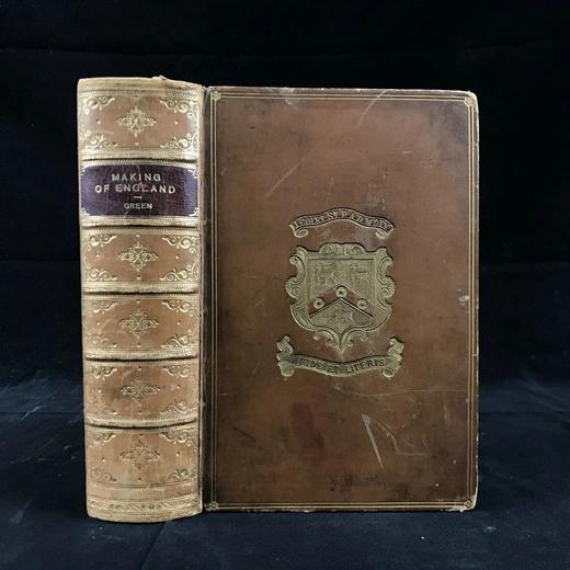 1897年 格林《英格兰的形成》（全2卷核合订本） 全真皮精装36开 商品图0