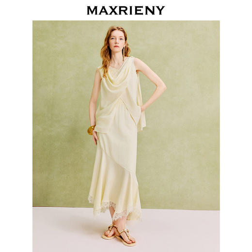 【商场同款】MAXRIENY优雅度假风不规则裙摆蕾丝半裙25夏季新款(货号:MC86SK287) 商品图1