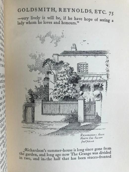 1912年 伦敦名宅与文学圣地 74幅插图16幅肖像 漆布精装32开 商品图11