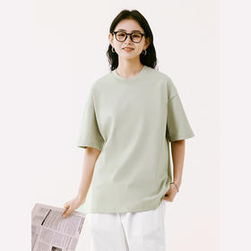 【夏季特卖，特惠3件装】【拍一件不发， 选3件加入购物车自动减】夏季230g短袖T恤男女同款纯棉圆领宽松百搭叠穿上衣休闲情侣打底衫